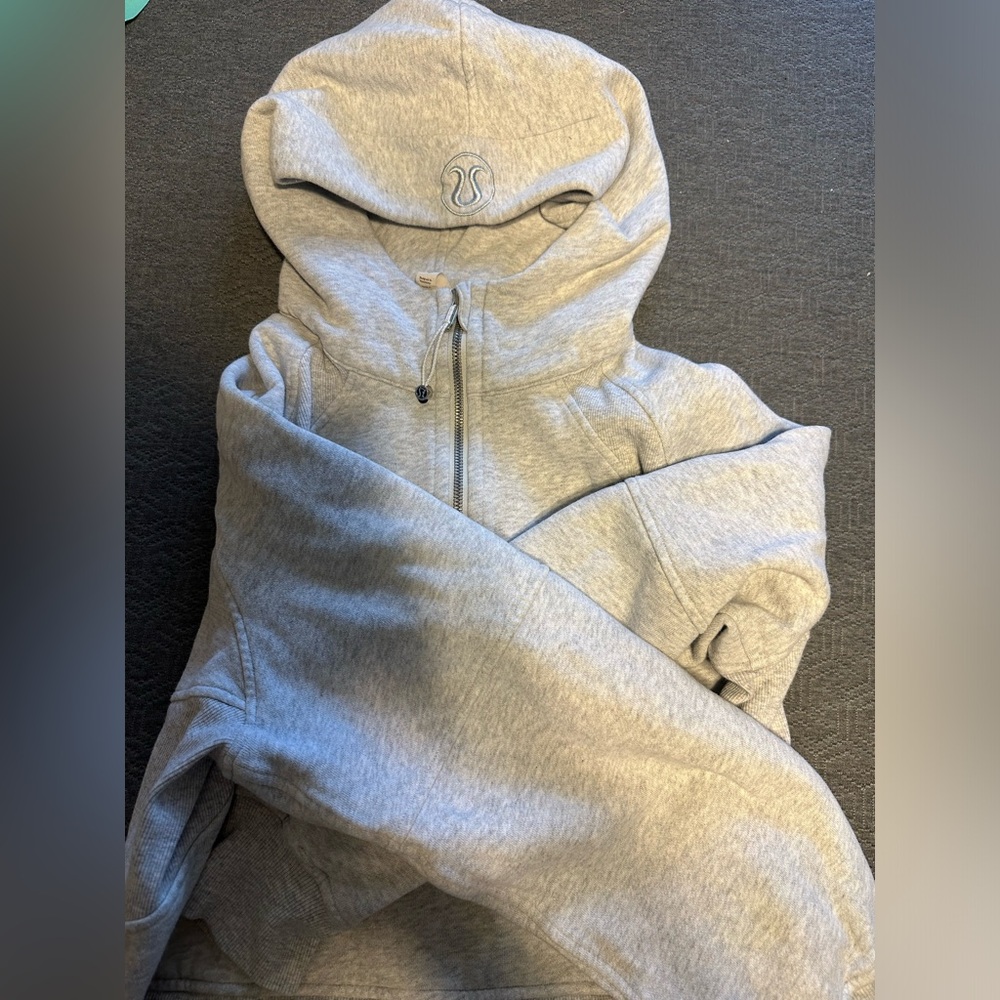 Lululemon half zip oversized scuba hoodie heather grey XS/S